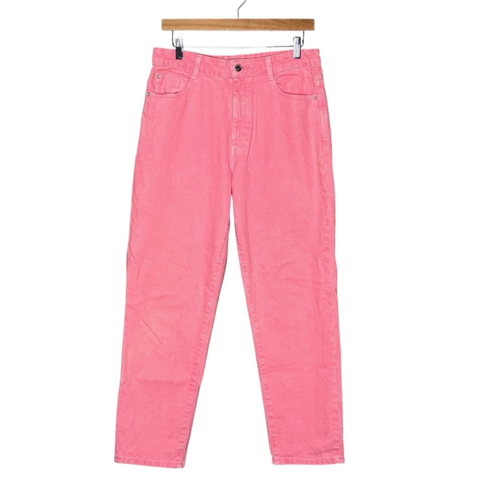Zara jeans mom cut pink high rise denim size 8